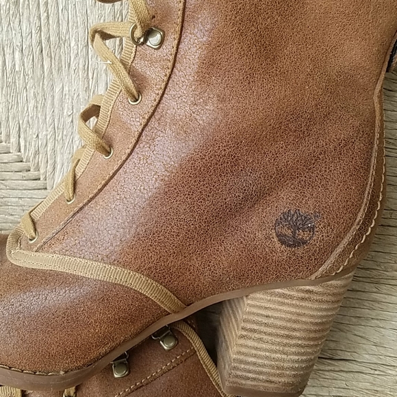 Timberland 🌻 Block heel Anckle Lace up Boot Booties - Picture 8 of 14